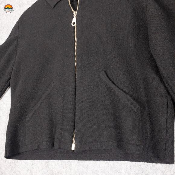 Patagonia Full-Zip Sweater Black Long Sleeve Pockets Knit Women's Size Medium - Picture 3 of 9